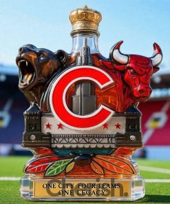 Chicago Sports ‘Teams One City Four Teams One Legacy’ Limited Edition Whiskey Bottle