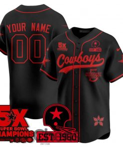 Dallas Cowboys ‘Stranger Things Edition’ Custom Baseball Jersey