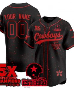 Dallas Cowboys ‘Stranger Things Edition’ Custom Baseball Jersey