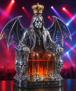 In Memory of Ozzy Osbourne Whiskey Bottle