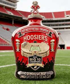 Indiana Hoosiers 2025 Big 10 Championships Commemorative Edition Whiskey Bottle