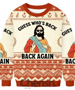 Jesus “Guess Who’s Back Again” Ugly Christmas Sweater