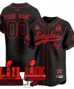 Philadelphia Eagles ‘Stranger Things Edition’ Custom Baseball Jersey