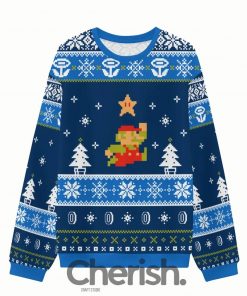Super Mario Pixel Christmas Ugly Sweater