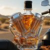 V-Class Motorcycle Engine ‘Unleaded’ Glass Whiskey Bottle