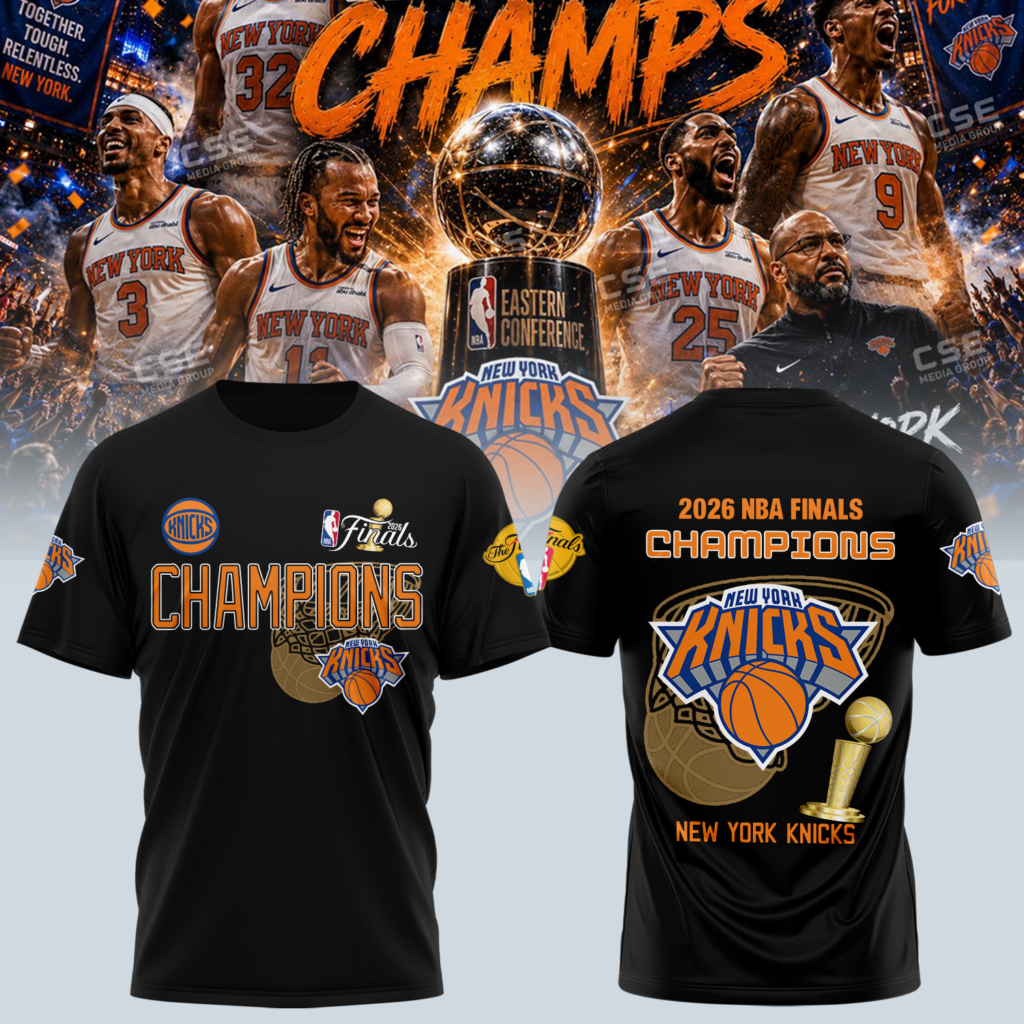 New York Knicks 2026 NBA Finals Champions 3D T-shirt New York Knicks 2026 NBA Finals Champions 3D T-shirt