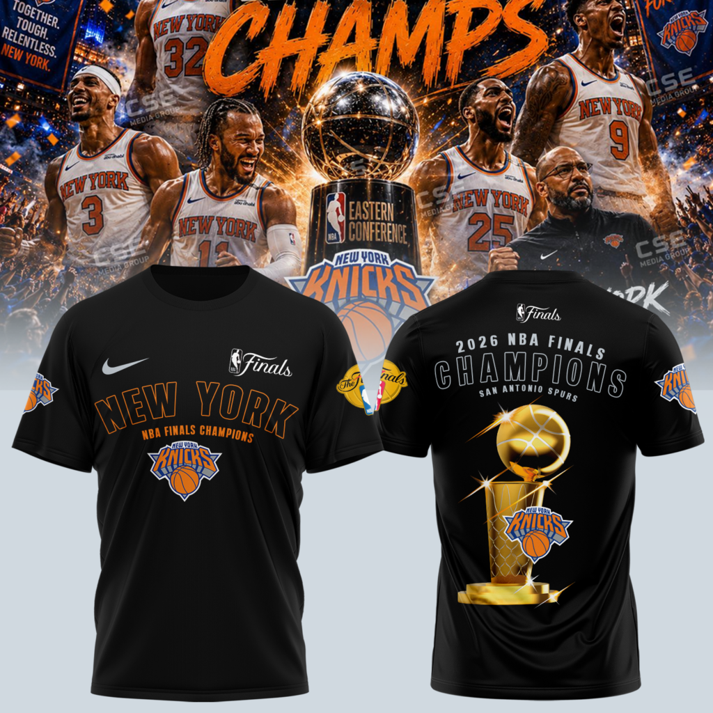 New York Knicks 2026 NBA Finals Champions 3D T-shirt New York Knicks 2026 NBA Finals Champions 3D T-shirt