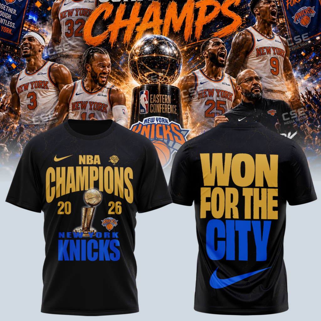 New York Knicks 2026 NBA Finals Champions 3D T-shirt New York Knicks 2026 NBA Finals Champions 3D T-shirt