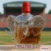 Alabama Crimson Tide Champion's Spirit Elephant Whiskey Bottle finished with a vivid red wax style drip cap