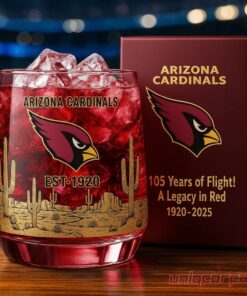 Arizona Cardinals 105th Anniversary Whiskey Glass