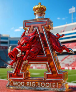 Arkansas Razorbacks Woo Pig Sooie Limited Edition Whiskey Bottle