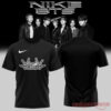 BTS Black Collection Limited Edition Shirt featuring a white stylized BTS logo and a swoosh on a solid black tee