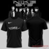 BTS Black Collection Limited Edition Shirt featuring a white stylized BTS logo and a swoosh on a solid black tee