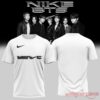 BTS White Collection Limited Edition Shirt For Fans featuring a black stylized BTS crest logo and swoosh graphics