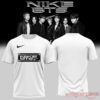 BTS White Collection Limited Edition Shirt For Fans featuring a black stylized BTS crest logo and swoosh graphics