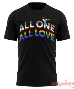 Baltimore Orioles Pride All One All Love Rainbow Black Tee
