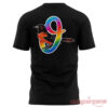 Baltimore Orioles Pride All One All Love Rainbow Black Tee with a rainbow script logo back design.