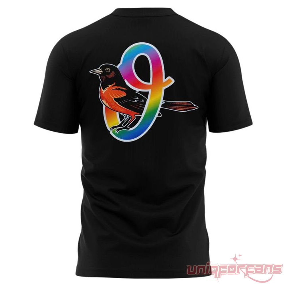 Baltimore Orioles Pride All One All Love Rainbow Black Tee Baltimore Orioles Pride All One All Love Rainbow Black Tee