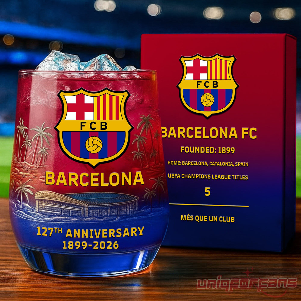 Barcelona 127th Years Anniversary Whiskey Glass Barcelona 127th Years Anniversary Whiskey Glass