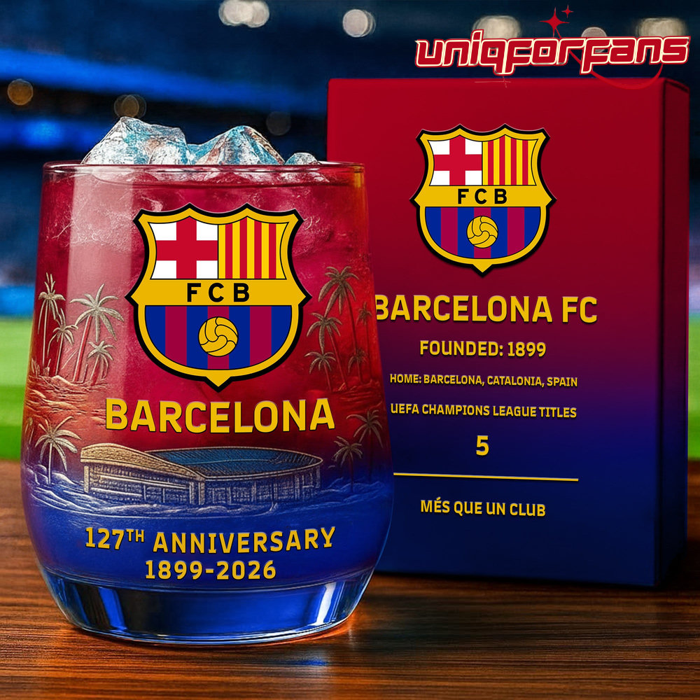 Barcelona 127th Years Anniversary Whiskey Glass Barcelona 127th Years Anniversary Whiskey Glass