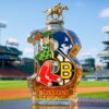 Boston Sport Teams Boston Strong Limited Edition Whiskey Bottle featuring a detailed bronze horse racing stopper
