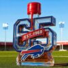 Buffalo Bills 65th Anniversary Limited Edition Whiskey Bottle topped with a striking red wax style drip cap