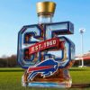 Buffalo Bills 65th Anniversary Limited Edition Whiskey Bottle featuring a smooth metallic gold cap closure
