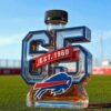Buffalo Bills 65th Anniversary Limited Edition Whiskey Bottle finished with a clean, classic black bottle cap