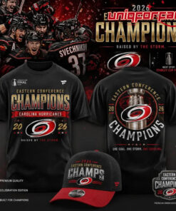 Carolina Hurricanes 2026 NHL Eastern Conference Champions Limited Edition 3D T-Shirt Carolina Hurricanes 2026 NHL Eastern Conference Champions Limited Edition 3D T-Shirt