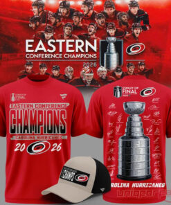 Carolina Hurricanes 2026 NHL Eastern Conference Champions Signed Limited 3D T-Shirt