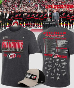Carolina Hurricanes 2026 NHL Eastern Conference Champions Signed Limited 3D T-Shirt