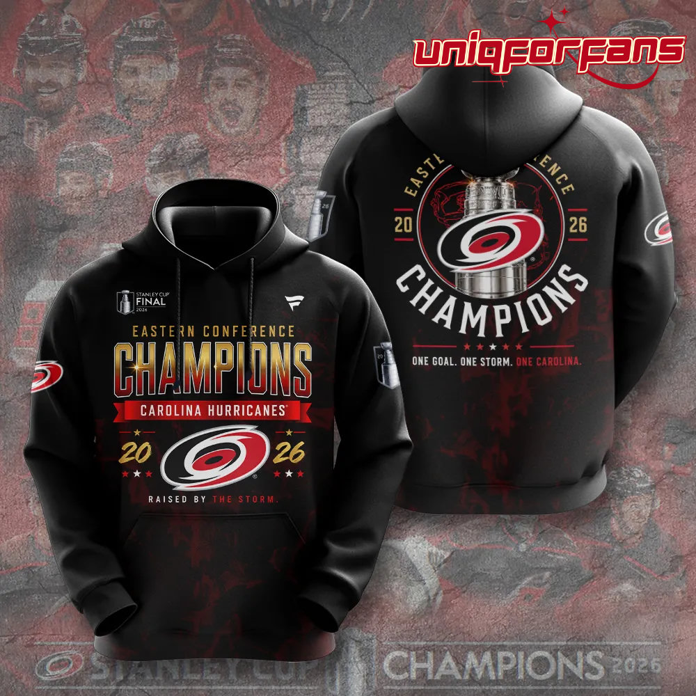 Carolina Hurricanes 2026 Stanley Cup Champions Black Edition Hoodie Carolina Hurricanes 2026 Stanley Cup Champions Black Edition Hoodie