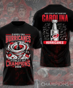 Carolina Hurricanes 2026 Stanley Cup Champions Black Limited Edition 3D T-Shirt