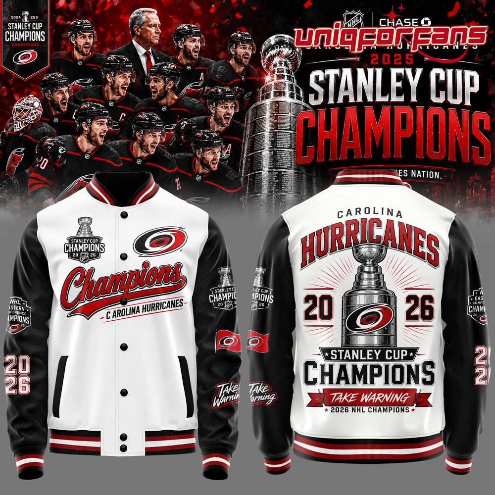 Carolina Hurricanes 2026 Stanley Cup Champions Limited Bomber Carolina Hurricanes 2026 Stanley Cup Champions Limited Bomber