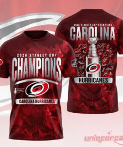 Carolina Hurricanes 2026 Stanley Cup Champions Limited Edition Premium 3D T-Shirt