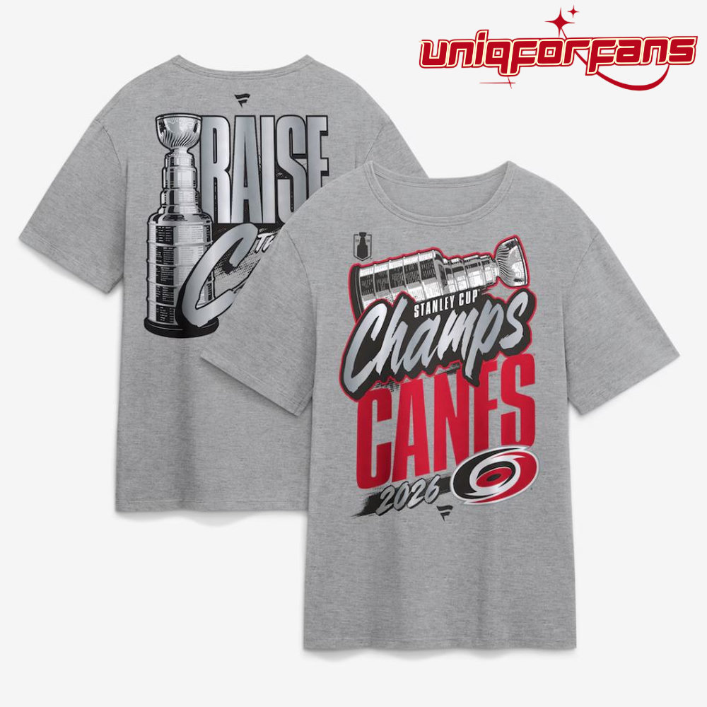 Carolina Hurricanes 2026 Stanley Cup Champions Limited Locker Room 3D T-Shirt Carolina Hurricanes 2026 Stanley Cup Champions Limited Locker Room 3D T-Shirt