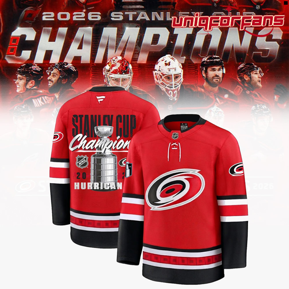 Carolina Hurricanes 2026 Stanley Cup Champions Red Edition Hockey Jersey Carolina Hurricanes 2026 Stanley Cup Champions Red Edition Hockey Jersey