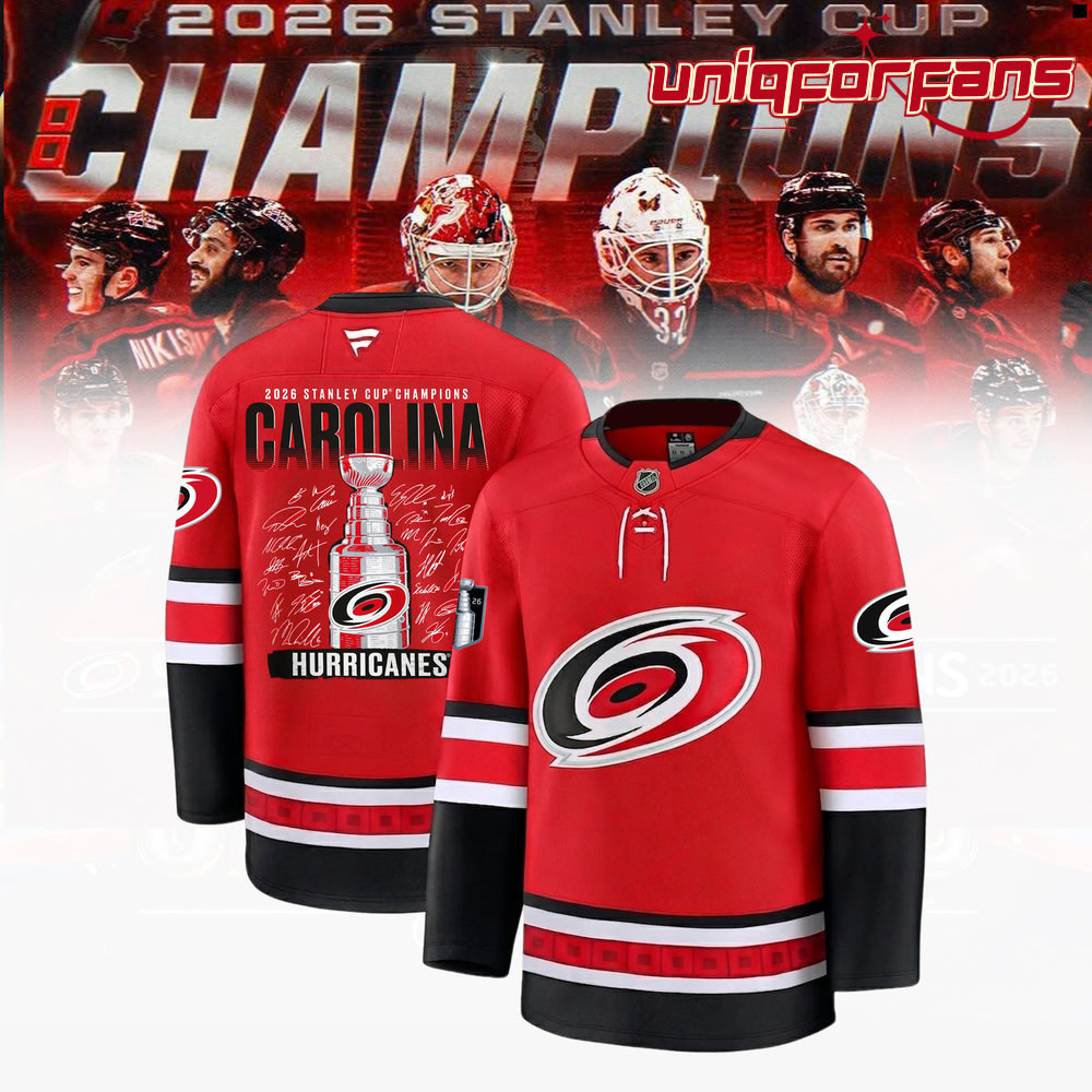 Carolina Hurricanes 2026 Stanley Cup Champions Red Edition Hockey Jersey Carolina Hurricanes 2026 Stanley Cup Champions Red Edition Hockey Jersey