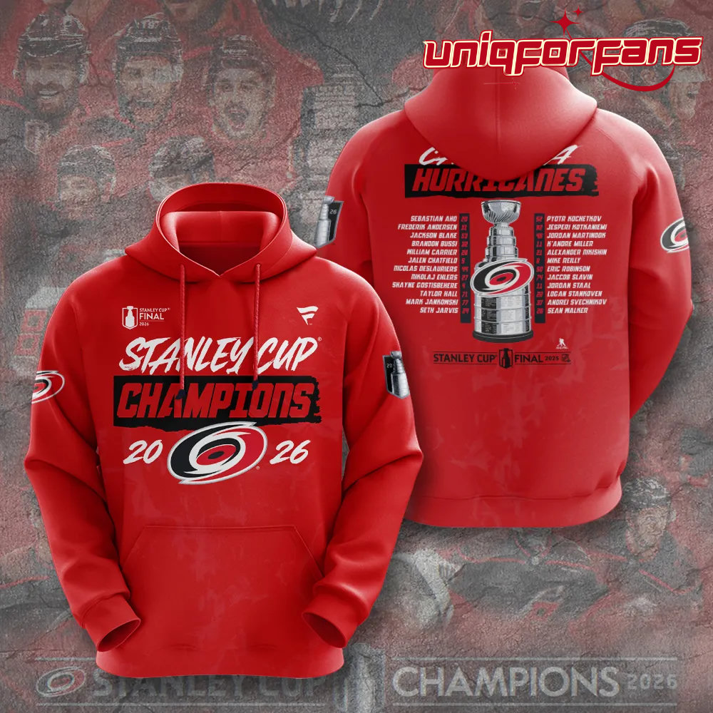 Carolina Hurricanes 2026 Stanley Cup Champions Red Edition Hoodie Carolina Hurricanes 2026 Stanley Cup Champions Red Edition Hoodie