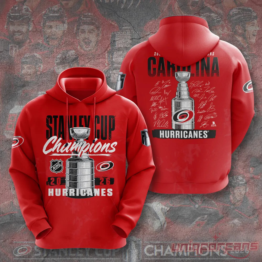 Carolina Hurricanes 2026 Stanley Cup Champions Red Edition Hoodie Carolina Hurricanes 2026 Stanley Cup Champions Red Edition Hoodie