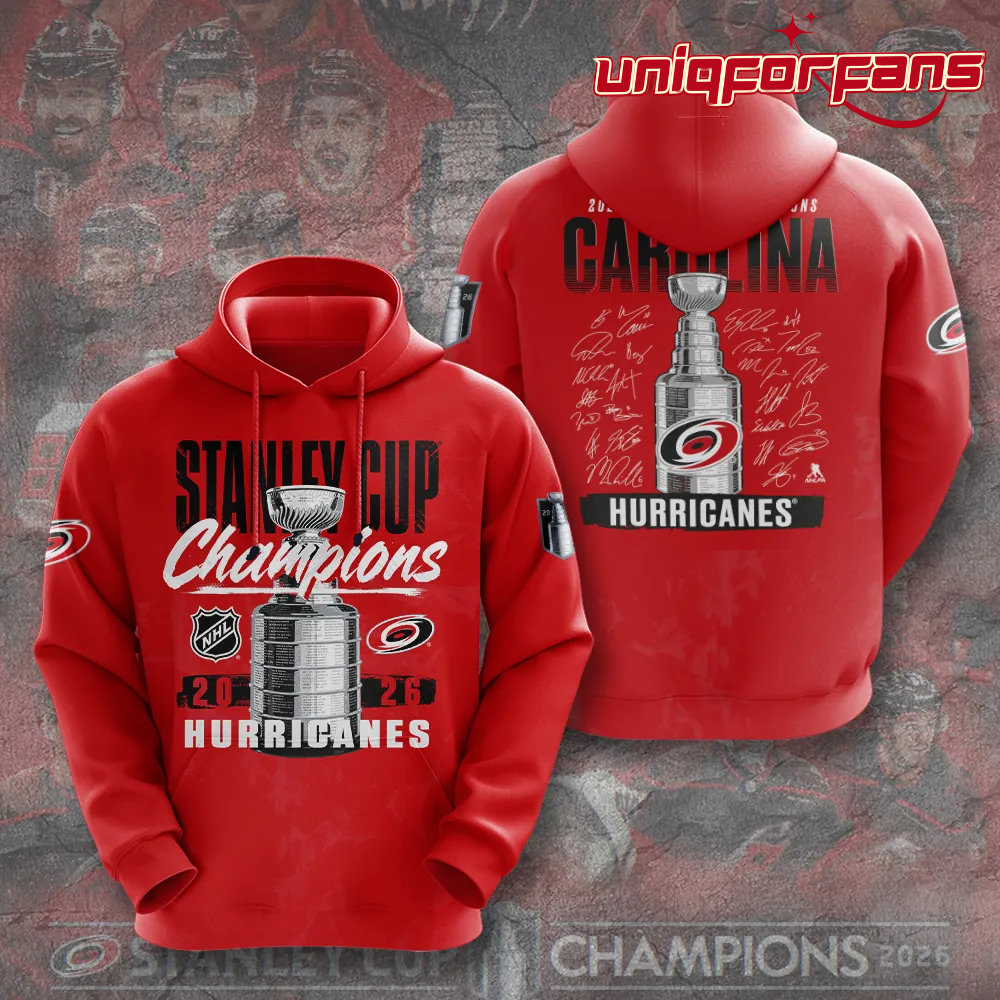 Carolina Hurricanes 2026 Stanley Cup Champions Red Edition Hoodie Carolina Hurricanes 2026 Stanley Cup Champions Red Edition Hoodie