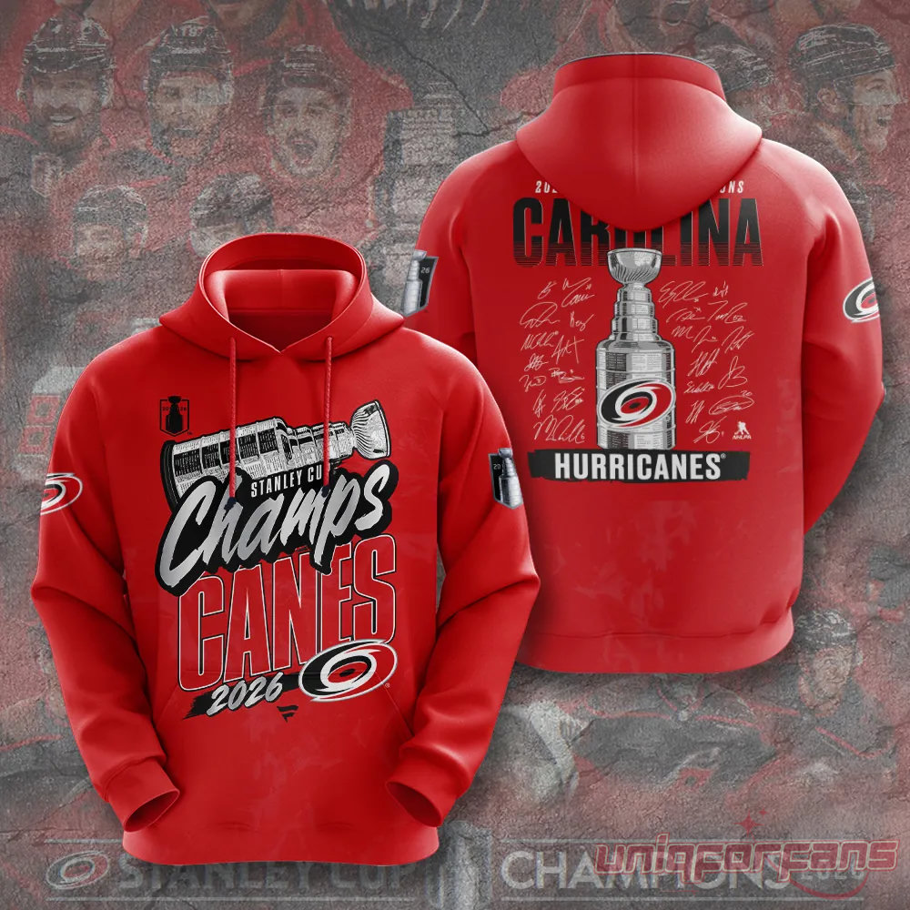 Carolina Hurricanes 2026 Stanley Cup Champions Red Edition Hoodie Carolina Hurricanes 2026 Stanley Cup Champions Red Edition Hoodie