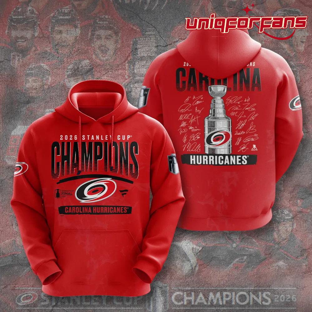 Carolina Hurricanes 2026 Stanley Cup Champions Red Edition Hoodie Carolina Hurricanes 2026 Stanley Cup Champions Red Edition Hoodie