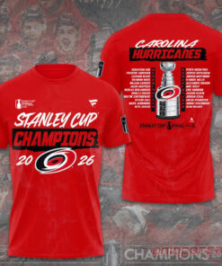 Carolina Hurricanes  2026 Stanley Cup Champions Red Limited Edition 3D T-Shirt