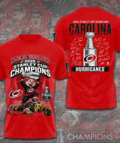 Carolina Hurricanes  2026 Stanley Cup Champions Red Limited Edition 3D T-Shirt