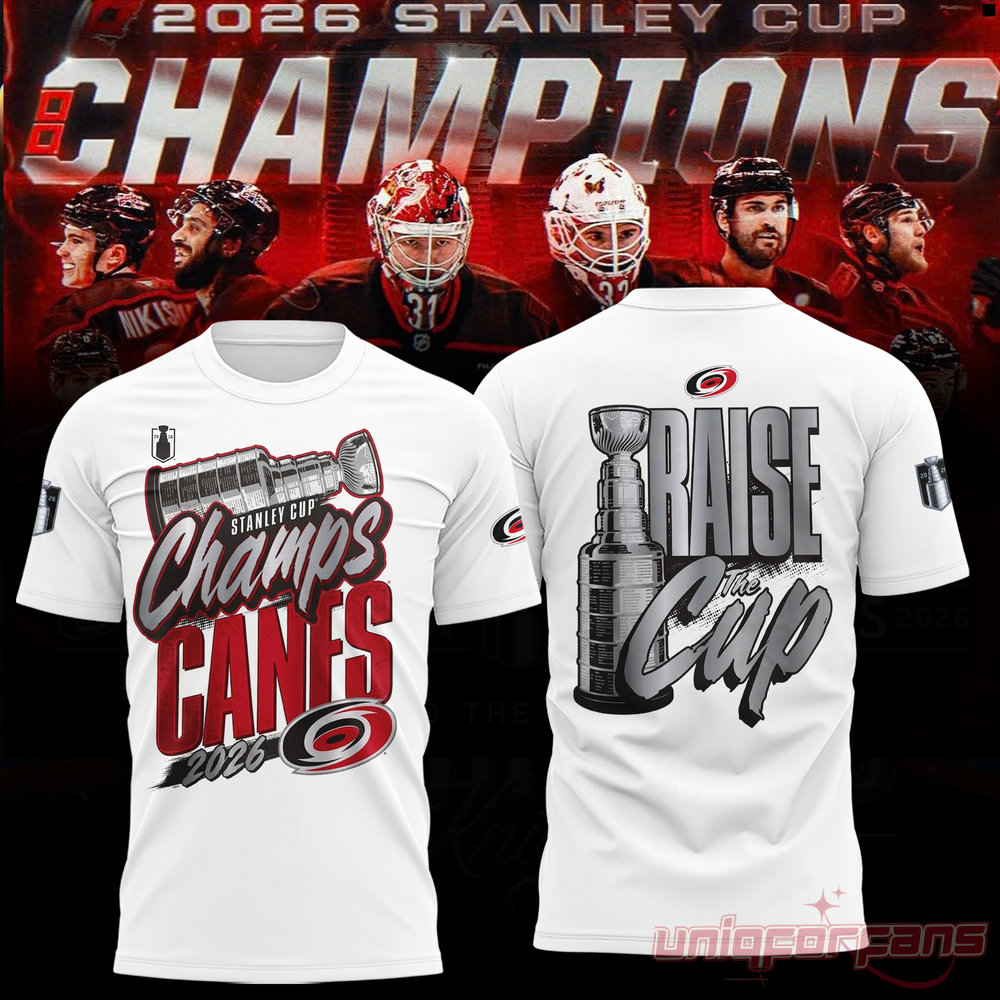 Carolina Hurricanes Stanley Cup Champions 2026 Limited Edition 3D T-Shirt Carolina Hurricanes Stanley Cup Champions 2026 Limited Edition 3D T-Shirt