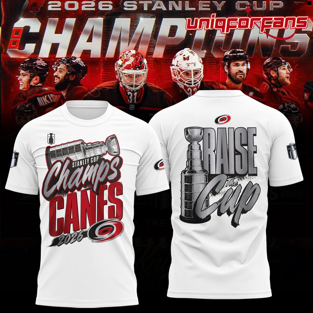 Carolina Hurricanes Stanley Cup Champions 2026 Limited Edition 3D T-Shirt Carolina Hurricanes Stanley Cup Champions 2026 Limited Edition 3D T-Shirt