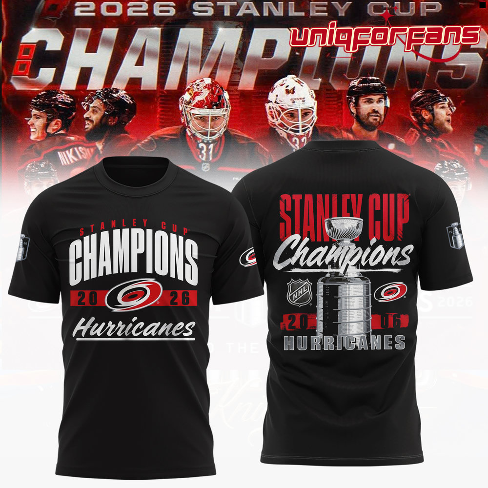 Carolina Hurricanes Stanley Cup Champions 2026 Limited Edition 3D T-Shirt Carolina Hurricanes Stanley Cup Champions 2026 Limited Edition 3D T-Shirt