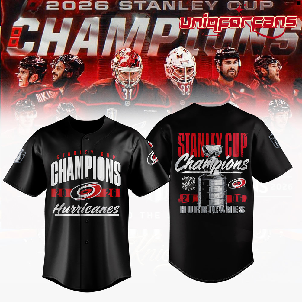 Carolina Hurricanes Stanley Cup Champions 2026 Limited Edition Baseball Jersey Carolina Hurricanes Stanley Cup Champions 2026 Limited Edition Baseball Jersey