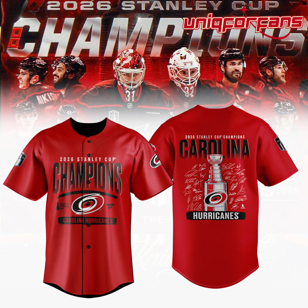 Carolina Hurricanes Stanley Cup Champions 2026 Limited Edition Baseball Jersey Carolina Hurricanes Stanley Cup Champions 2026 Limited Edition Baseball Jersey